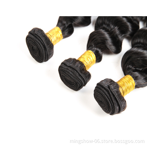 Brazilian loose deep wave hair weave, mink raw loose deep wave bundles